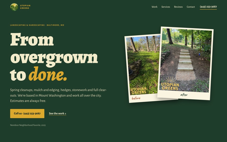 Utopian Greens home page