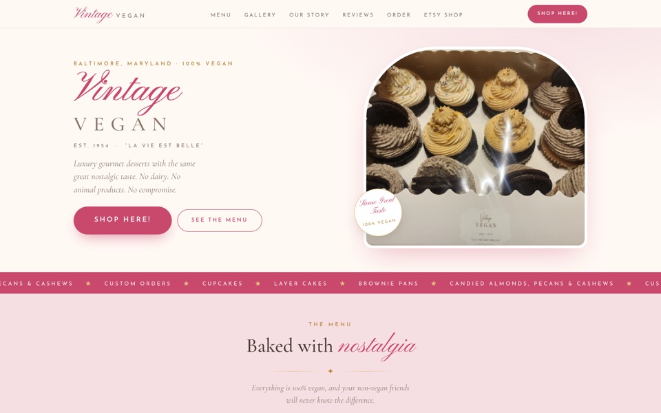 Vintage Vegan home page